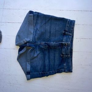 High waisted denim shorts